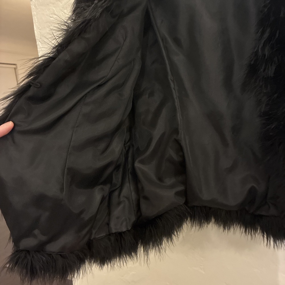 Neiman Marcus Feather Jacket Black Women - Picture 3 of 9